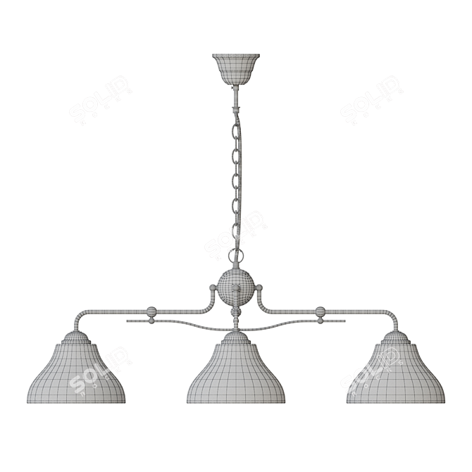 Modern Tetro Ceiling Light 3D model image 3