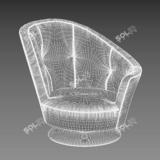 Elegant Arabella Armchair, Giorgetti 3D model image 3