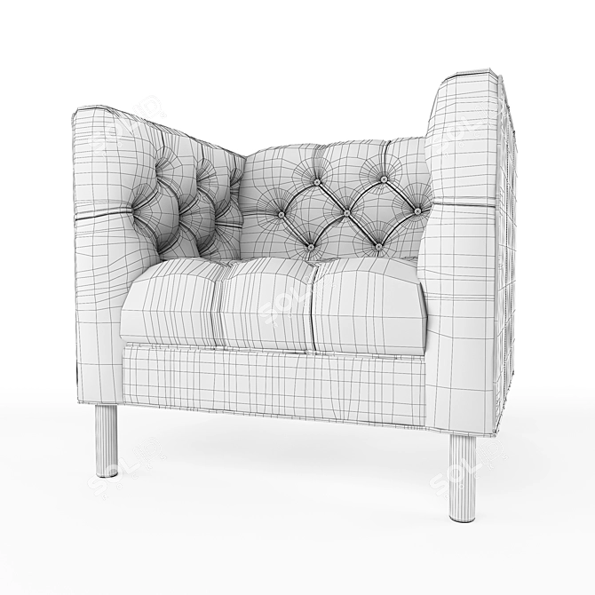 Mid-century Baxter Chair by Jonathan Adler 3D model image 3