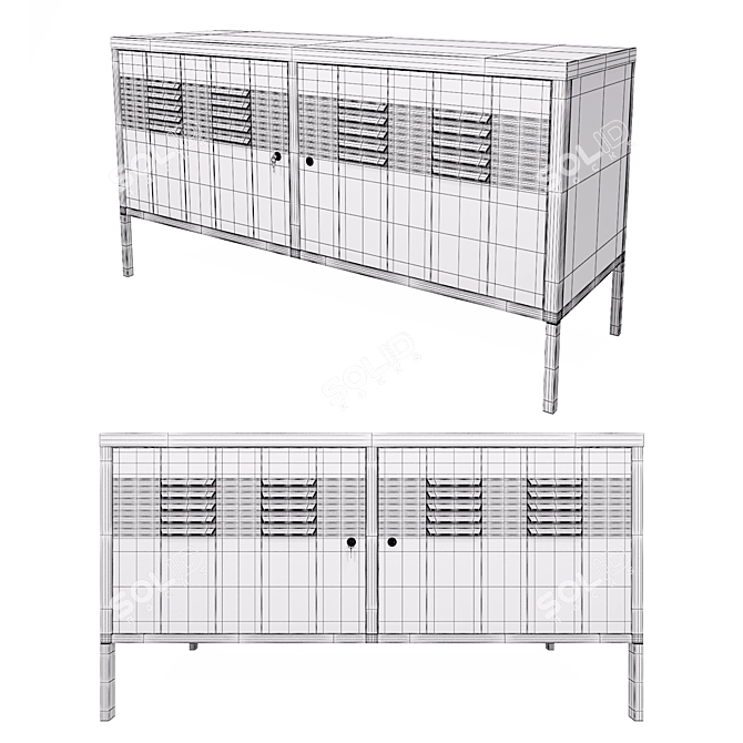 Modern Scandinavian PS Cabinet 3D model image 3