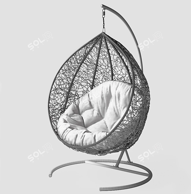 Swing Cocoon Hanging Chair: Comfy Relaxation in Style! 3D model image 3