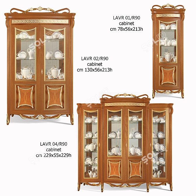 Rampoldi Opera Cabinet: Elegant Italian Showcase 3D model image 1