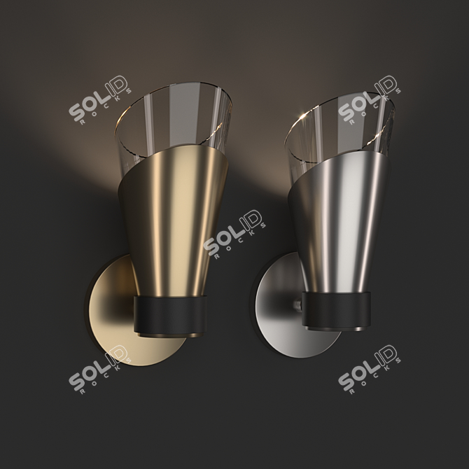 Angie Small Wall Lamp: Elegant and Compact Illumination 3D model image 1