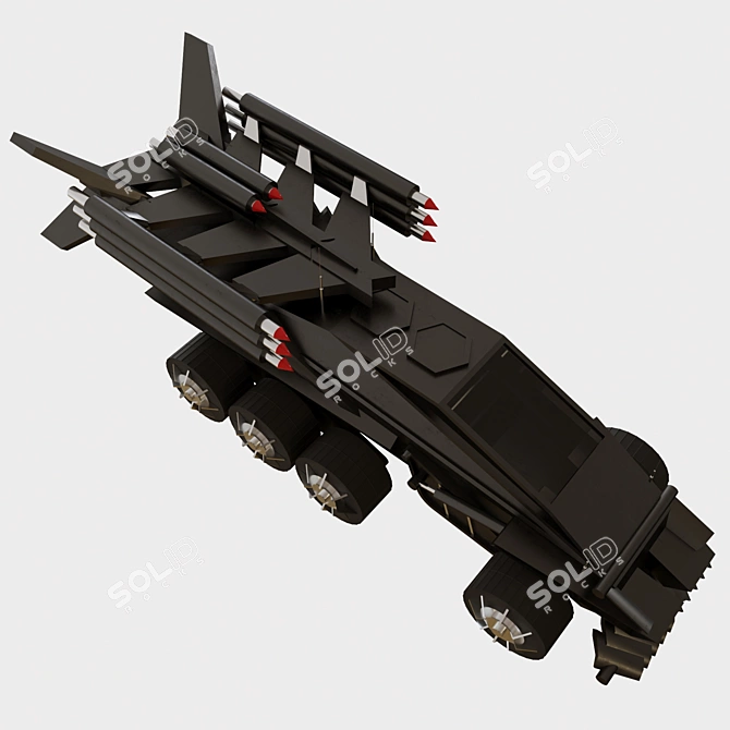Futuristic Battle Vehicle 3D model image 2