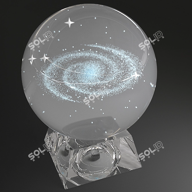 Celestial Glass Ball: The Milky Way 3D model image 1