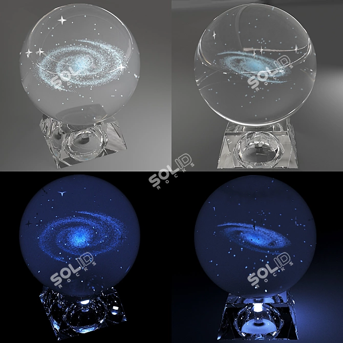 Celestial Glass Ball: The Milky Way 3D model image 2