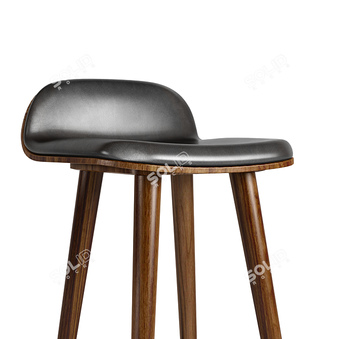 Sleek Sede Bar & Counter Stool 3D model image 6