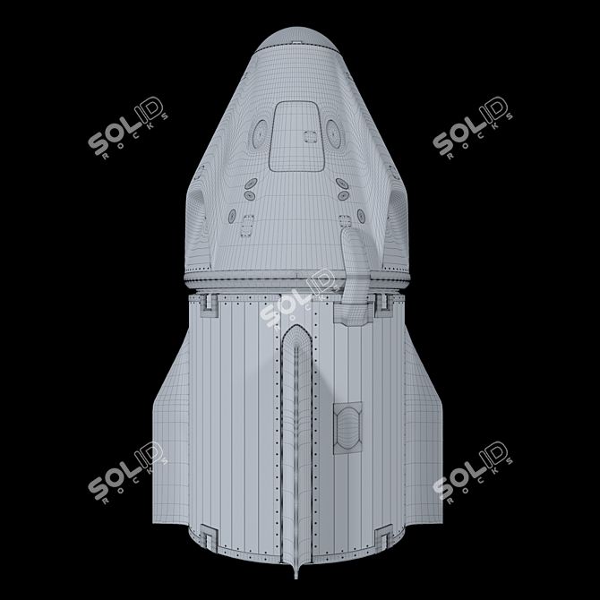 Revolutionary SpaceX Crew Dragon 3D model image 3