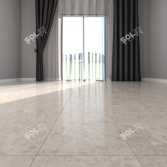 Elegant Marble Floor Tiles 3D model image 2