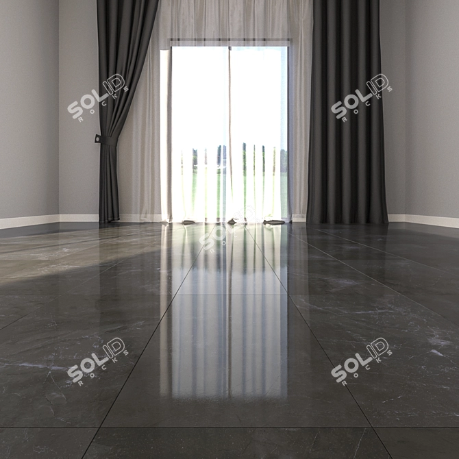 Elegant Marble Floor Tiles 3D model image 3