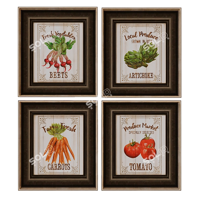 Farm Fresh Veggie Set 3D model image 1