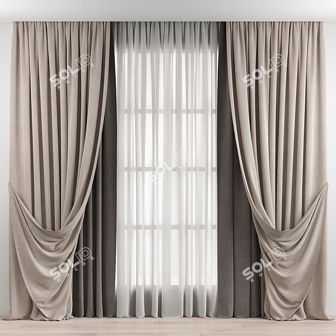 Elegant Drape for Perfect Ambiance 3D model image 1