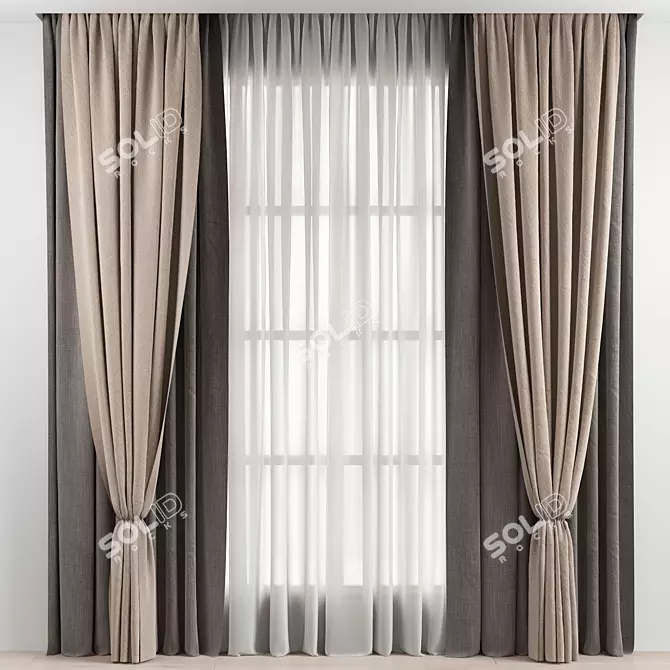 Elegant Drapery: Perfectly Crafted! 3D model image 1