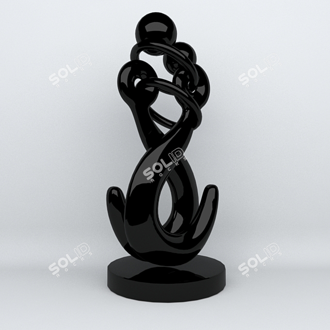 Elegant Metal Wedding Decor 3D model image 2