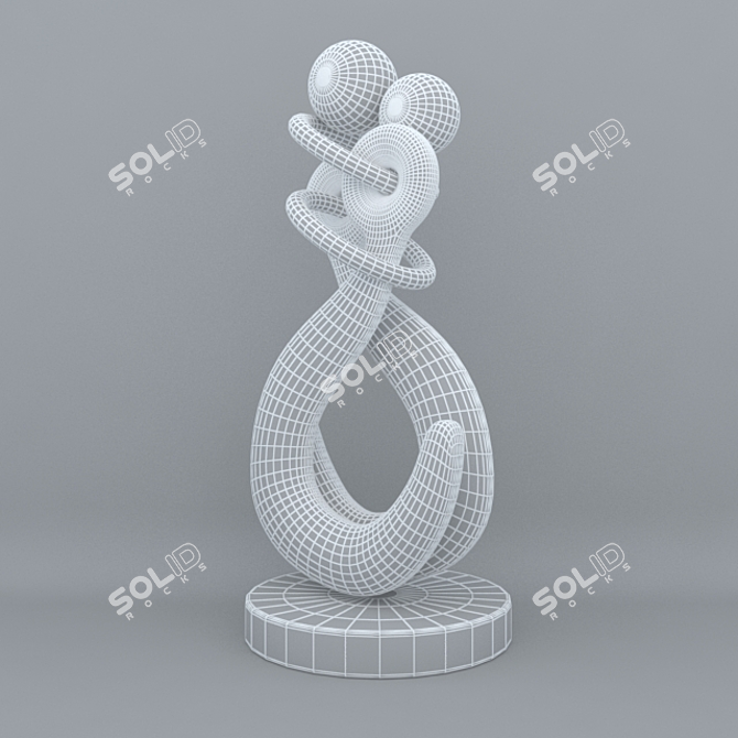 Elegant Metal Wedding Decor 3D model image 3