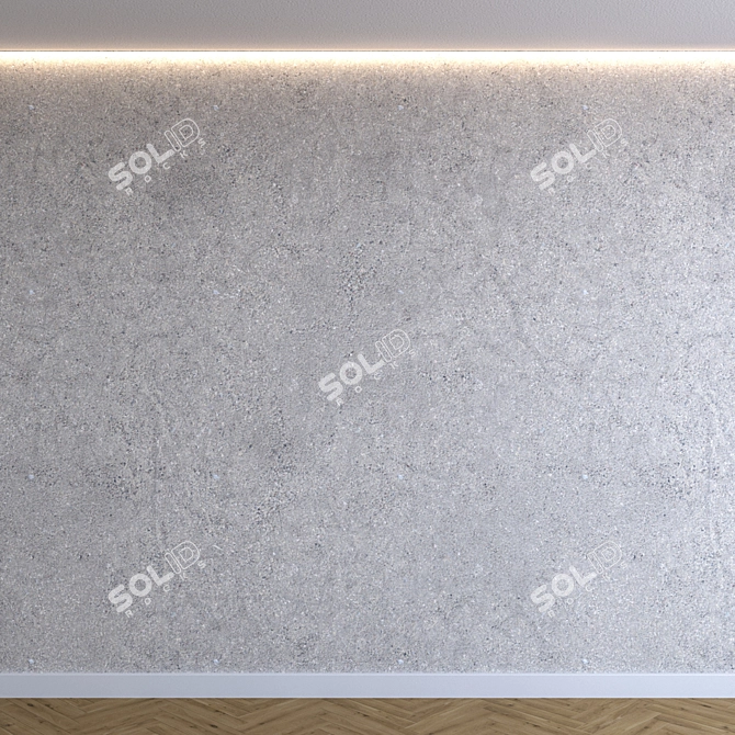 Textured Plaster Wall - 4K 3D model image 1