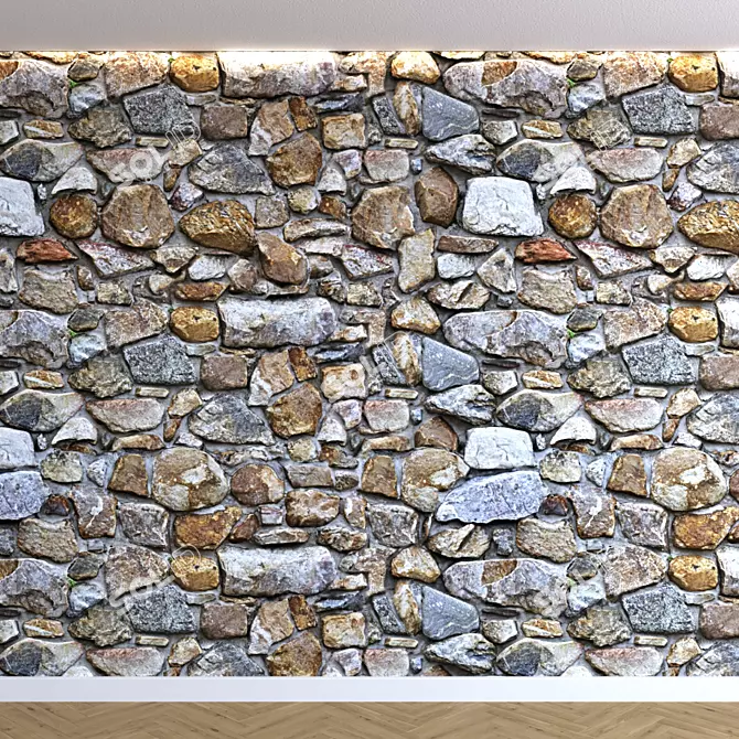 RockWall Material - 3D Texture Pack 3D model image 1