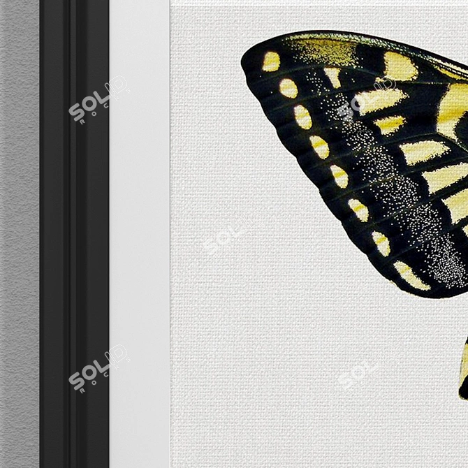 Modern Style Butterfly Art 3D model image 3