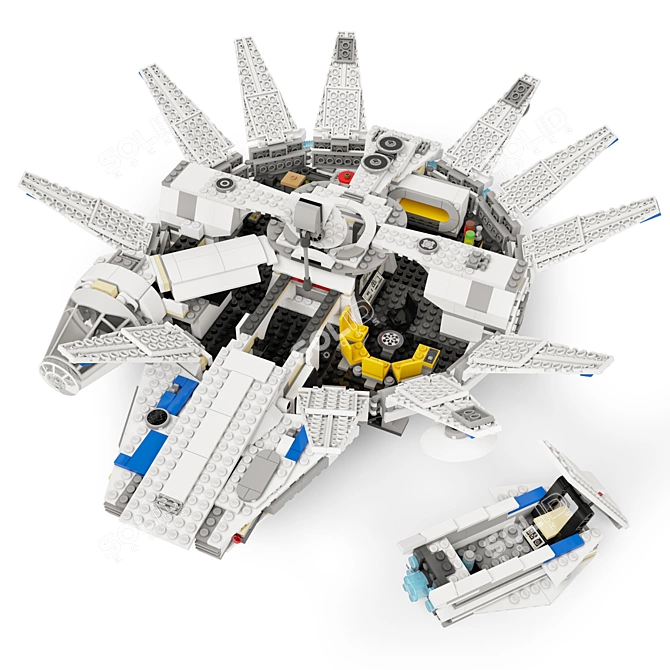 Ultimate LEGO Millennium Falcon Set 3D model image 2