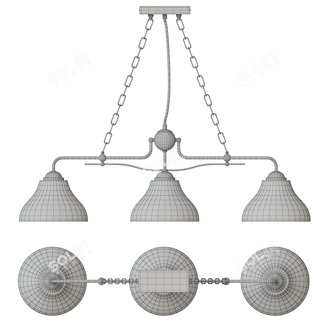 Modern MW-Light Tetro Ceiling Lamp 3D model image 3