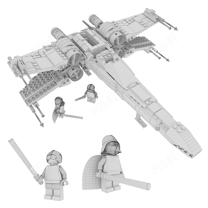 Starfighter: X-Wing Battle - LEGO Star Wars 3D model image 2
