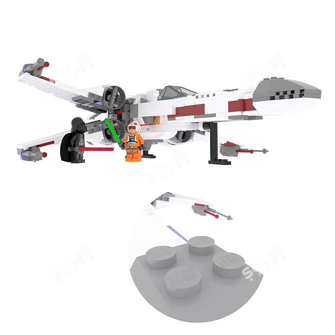 Starfighter: X-Wing Battle - LEGO Star Wars 3D model image 3