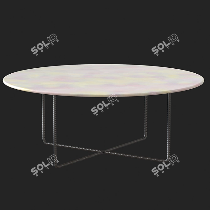 Pearl Perfection: Cattelan Italia Vinyl Side Table 3D model image 1