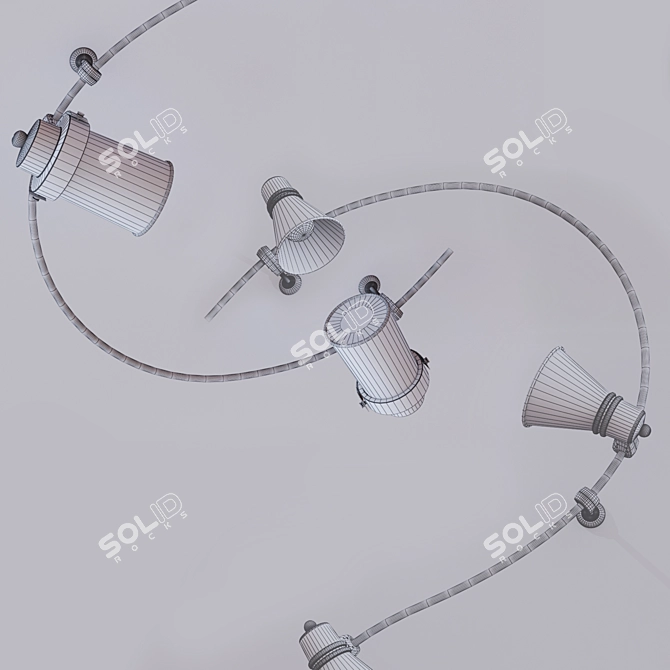 Industrial Loft Wall Sconce 3D model image 3