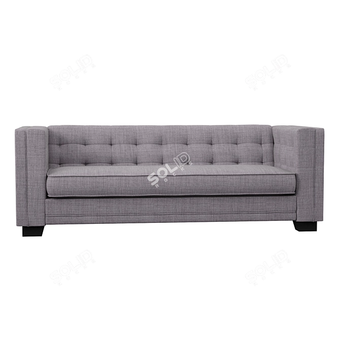 Elegant Velvet Sofa - Luxurious and Comfortable 3D model image 2