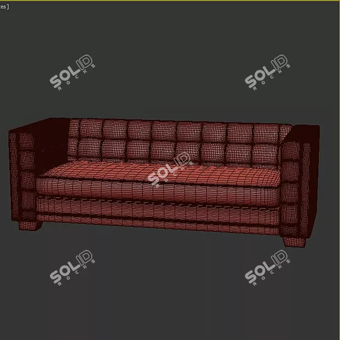 Elegant Velvet Sofa - Luxurious and Comfortable 3D model image 3