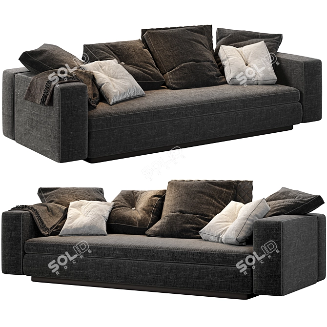 Luxury Minotti Yang Sofa 3D model image 2