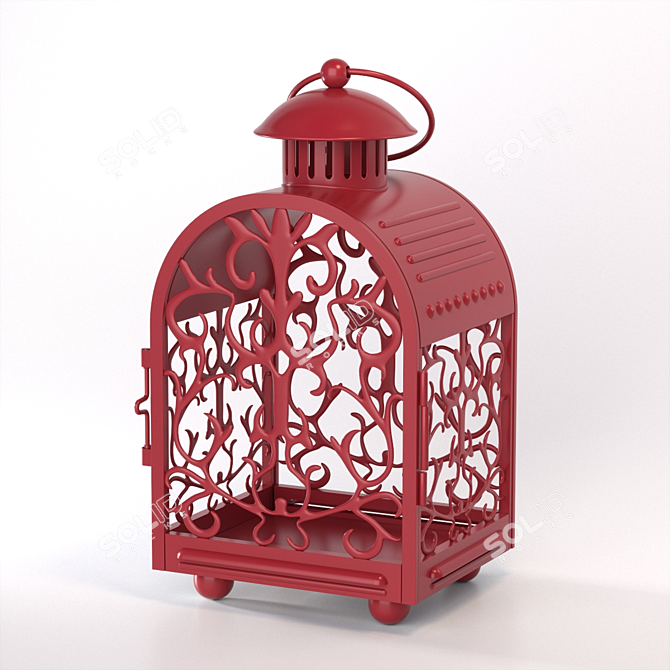 Gottger Red Lantern Candlestick 3D model image 1