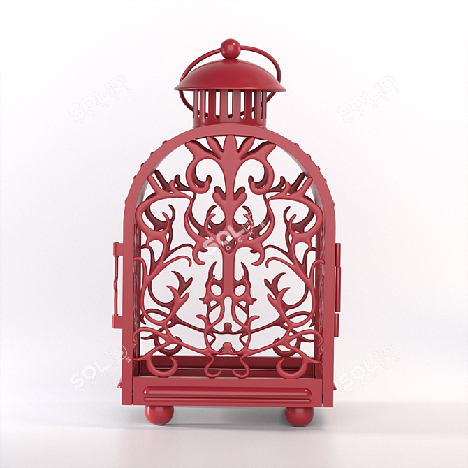 Gottger Red Lantern Candlestick 3D model image 2