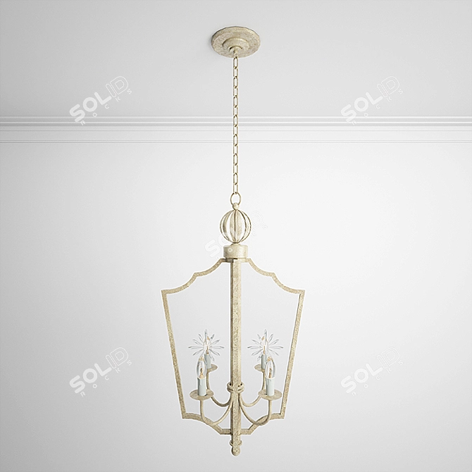 Glowing Pendant Lantern Lights 3D model image 1