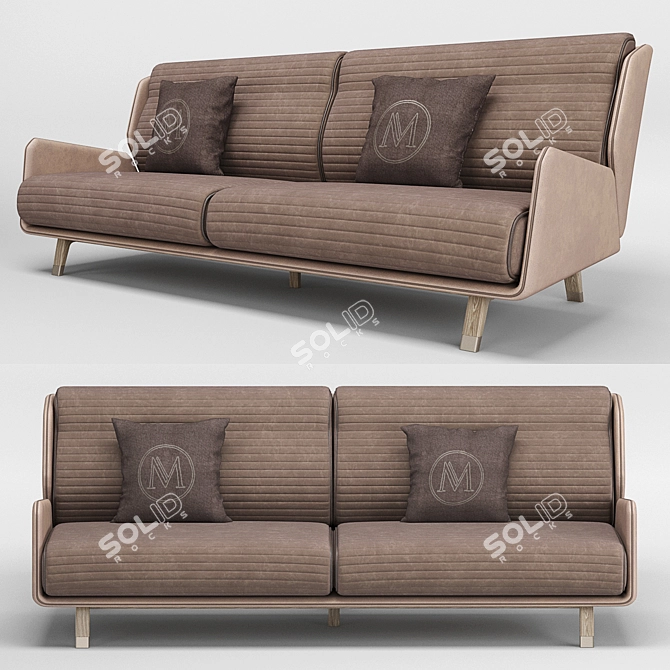 MEDEA Montenapoleone Sophia Sofa: Luxurious Elegance for Your Space 3D model image 1