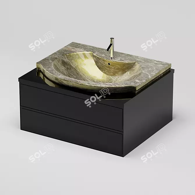 Streamline Sink: Modern Texture Collection 3D model image 1