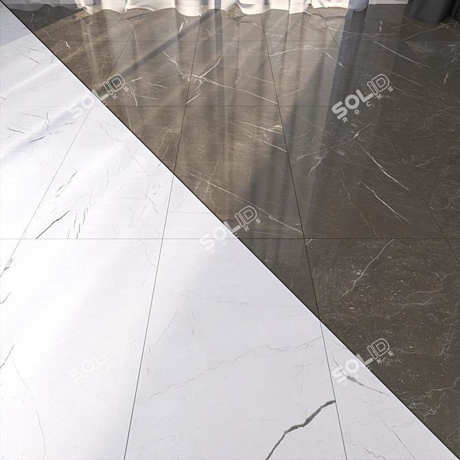 Marble Floor Set: HD Texture, Corona & Vray Materials 3D model image 1