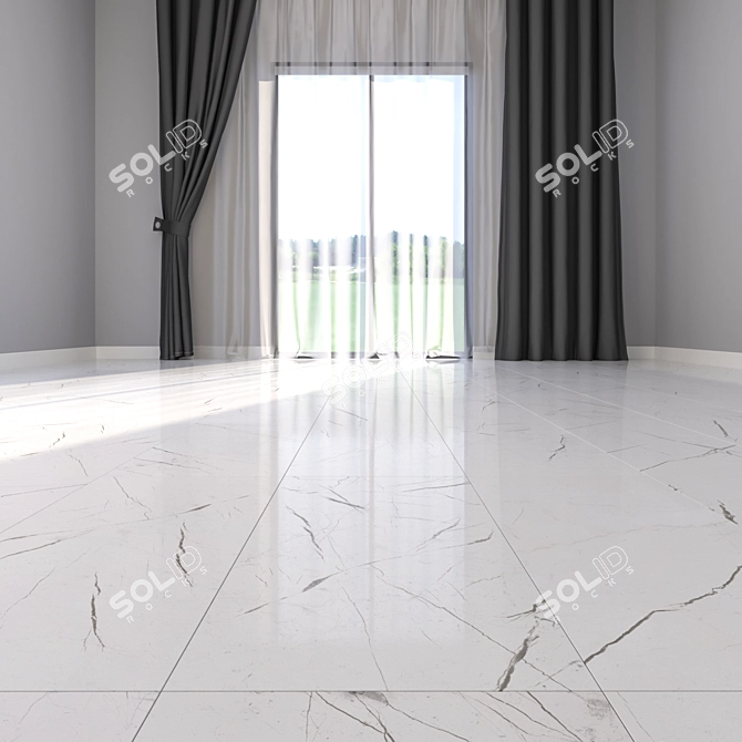 Marble Floor Set: HD Texture, Corona & Vray Materials 3D model image 2