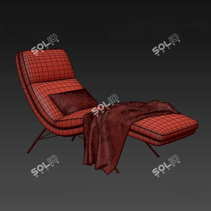 Modern Calibri Lounge Chair - Roche Bobois 3D model image 2