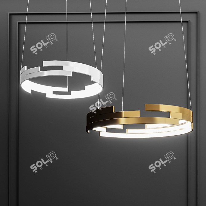 Modern Pendant Light Set 3D model image 1