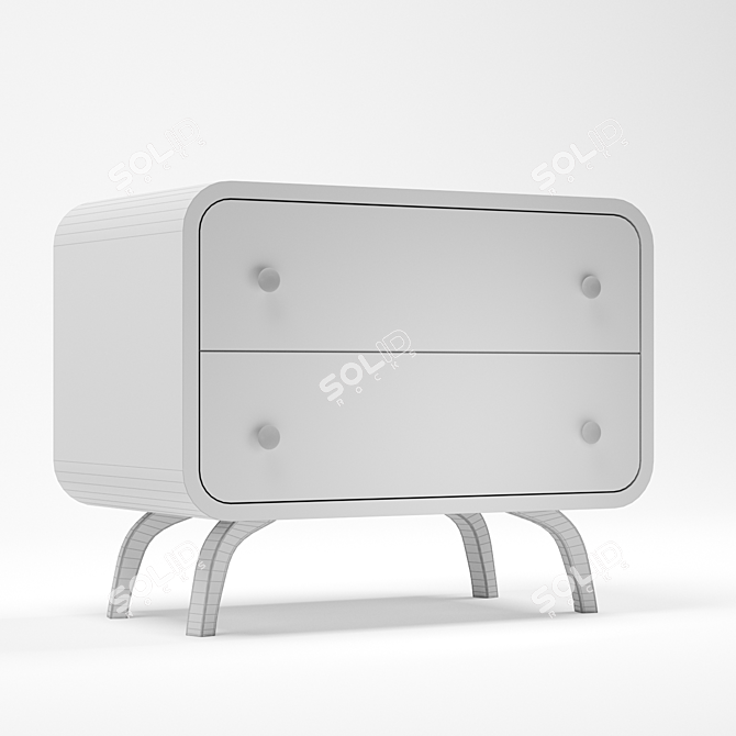 Scandi-Style Ellipse Drawer 3D model image 3