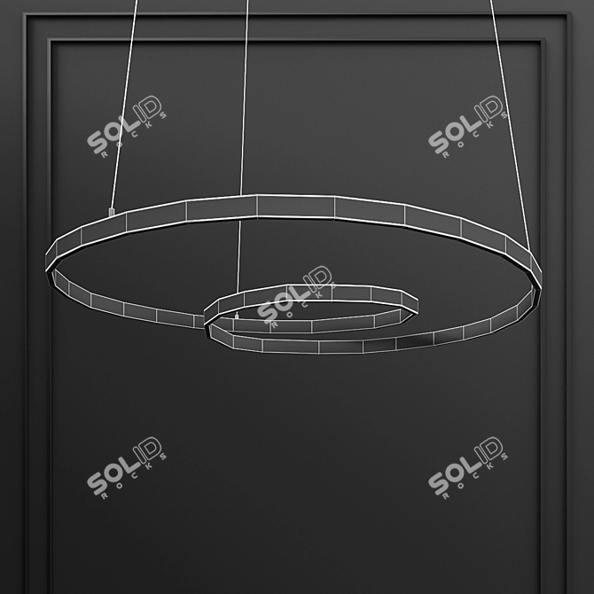 Elegant Viareggio Pendant Light 3D model image 2
