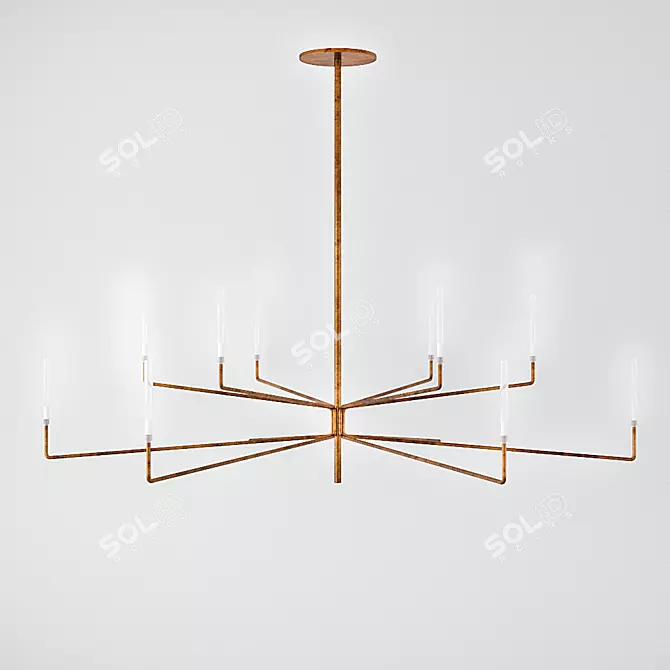 Elegant Epsilon Pendant Lamp 3D model image 1