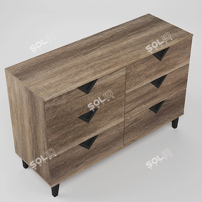 Contemporary 6-drawer Dresser by Carson Carrington 3D model image 3