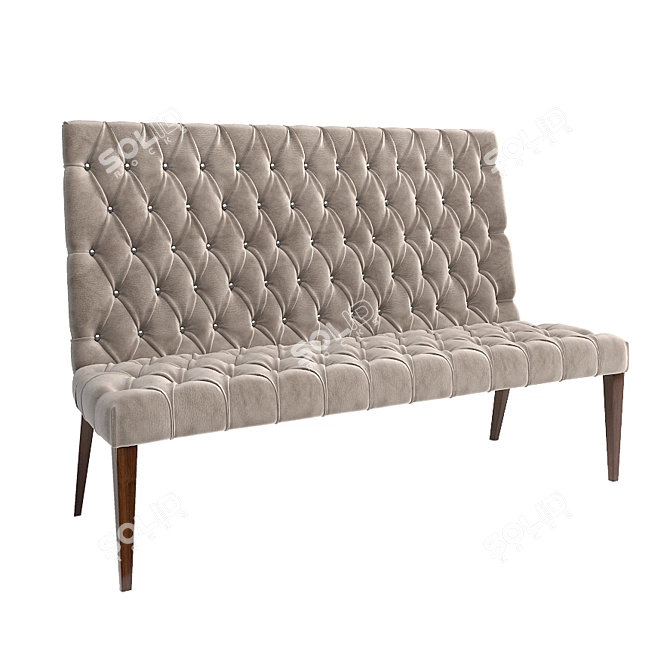 Elegant Vittoria Frigerio Damas Benches 3D model image 1