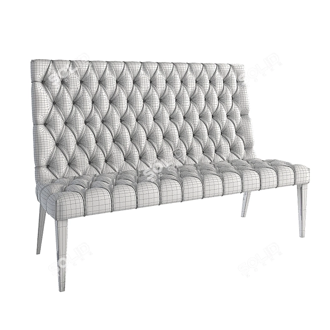 Elegant Vittoria Frigerio Damas Benches 3D model image 2