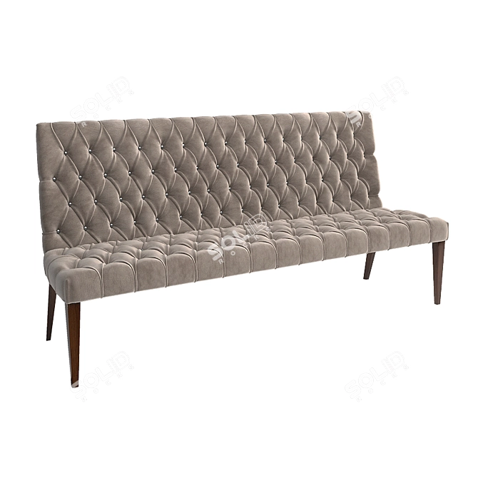 Elegant Damas Bench Collection 3D model image 1