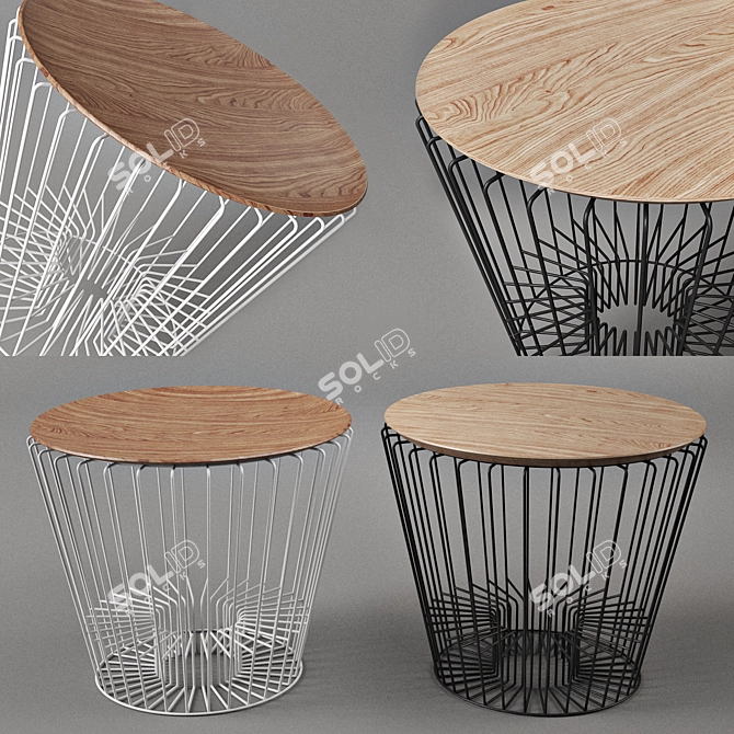 Elegant Ernest Side Table: Compact & Stylish 3D model image 1