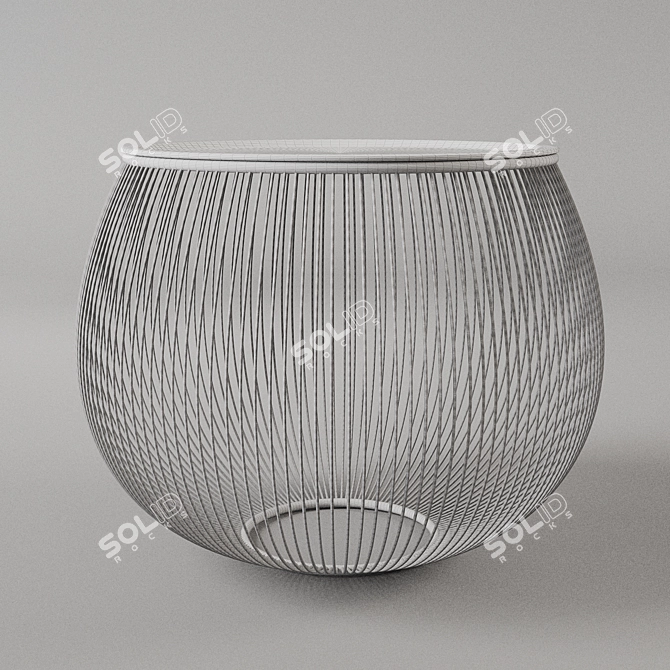 Sleek Iron Bar Table 3D model image 2