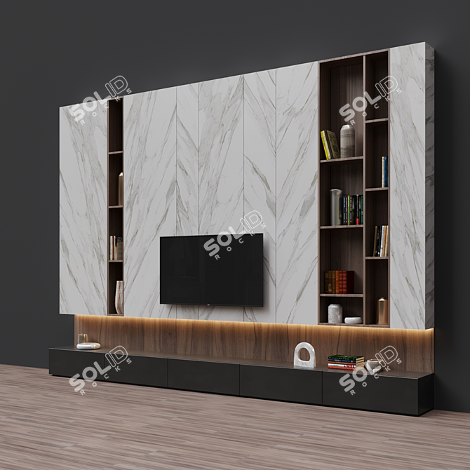 ZONA 24 TV: Sleek & Spacious Entertainment 3D model image 2